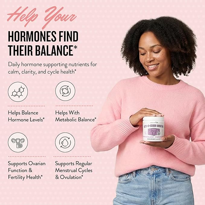 Legendairy Milk Pure Myo-Inositol &amp D-Chiro Inositol PCOS Supplements Inositol Supplement for Women Hormone Balance 40:1 Ratio Ovarian Support Fertility Supplement | 2000mg 120 Vegan Capsules