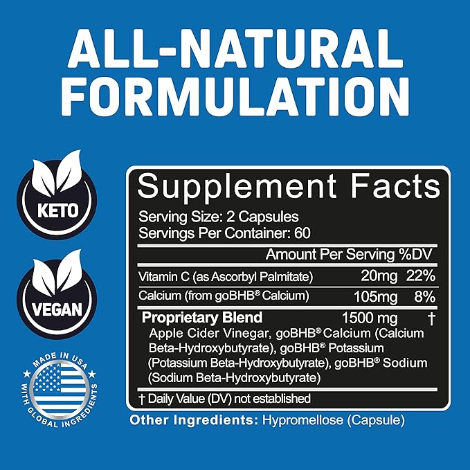 Herbtonics Apple Cider Vinegar Capsules Plus Keto BHB | Fat Burner &amp Weight Loss Supplement for Women &amp Men - Prostate Support Supplement for Men's Health | with Saw Palmetto Beta Sitosterol