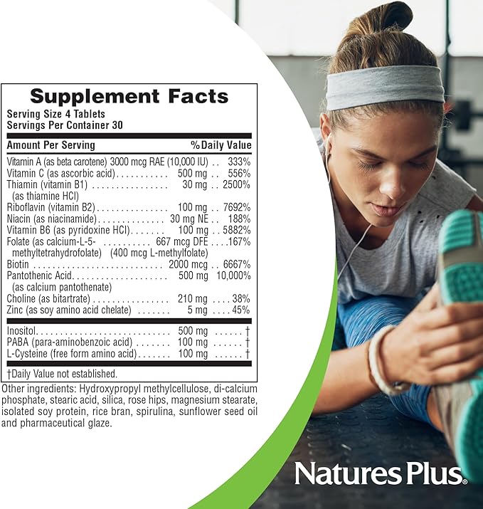 NaturesPlus Ultra Hair - 120 Sustained Release Mini Tablets Pack of 2 - Supports Healthy Hair Growth - for Men &amp Women - Gluten Free - 60 Total Servings