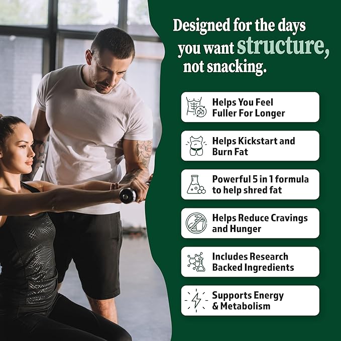 GLP-1 Weight Loss Support - Fat Burner for Men &amp Women - Supports Healthy Pathways Associated with GLP-1 Activity + Appetite Suppressant Supplement - 60 Capsules to Help Lose Weight