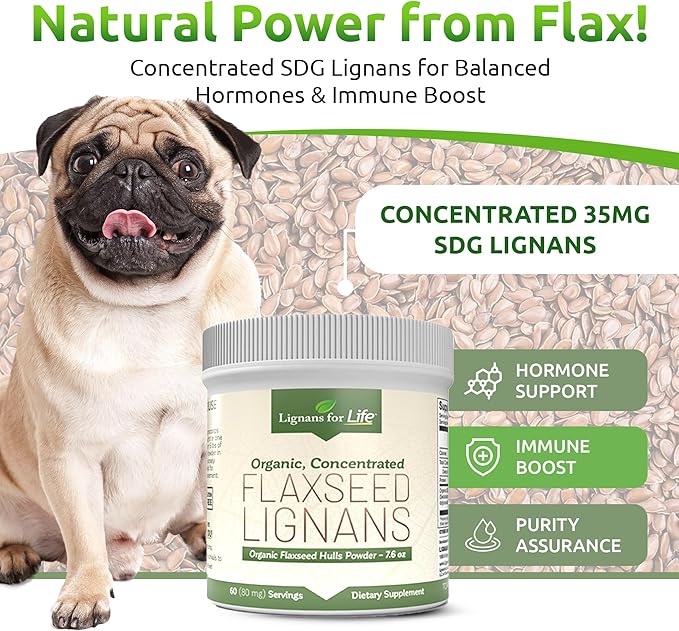 Lignans for Life - Natural Bulk Ground Flaxseed Powder - Omega 3 &amp 6 Fatty Acids Filled High Fiber Antioxidants - Support Healthy Heart &amp Hair Healthy Immune System - 60 Servings 80mg per tab