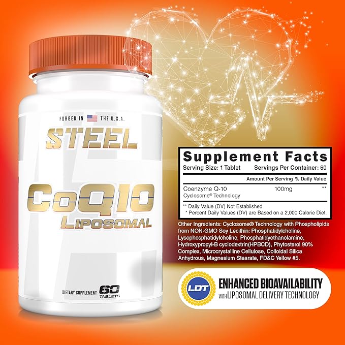 Steel Supplements CoQ10 Liposomal 100mg 60 Tablets