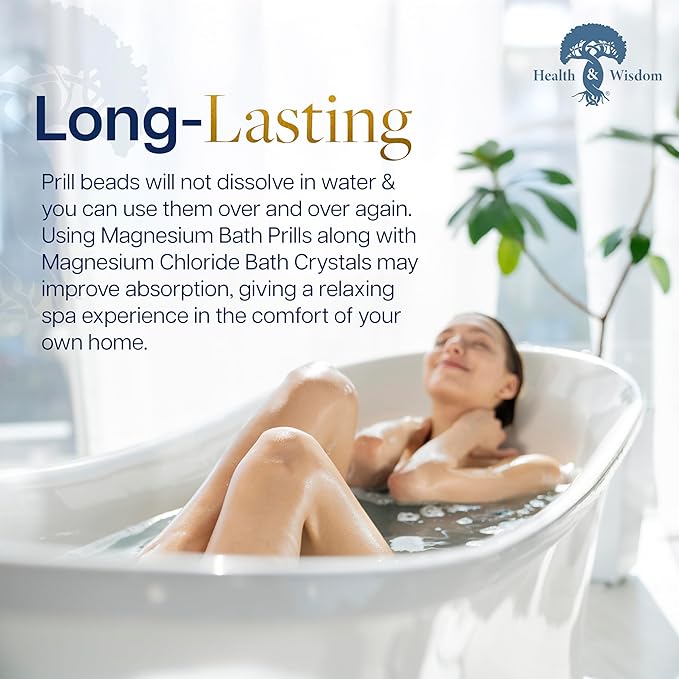 Health and Wisdom Magnesium Prills – Kiln-Dried Magnesium Oxide Beads for Structured “Thin” Water – Long-Lasting Reusable NSF/ANSI Certified – Use for Drinking Cooking Bathing &amp Laundry - 32 o