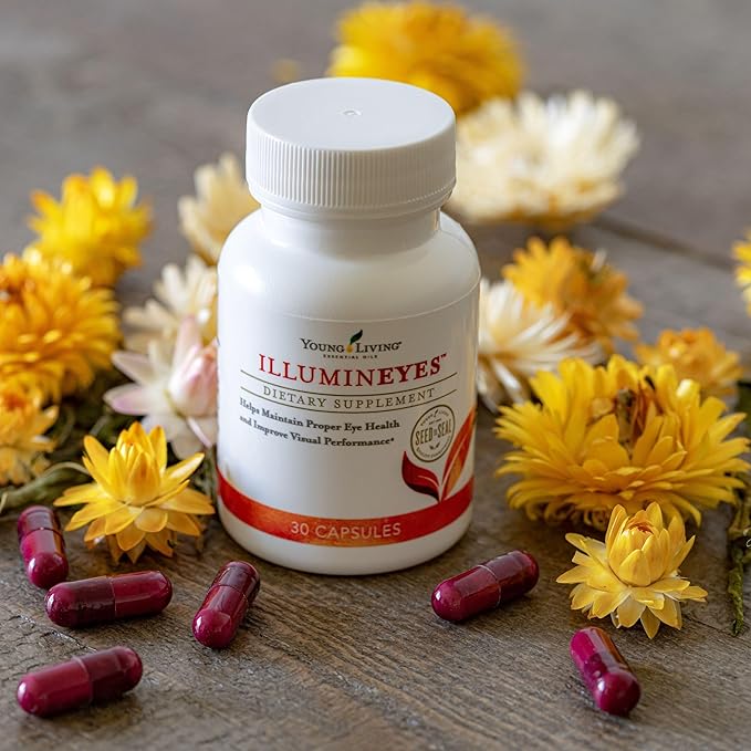 Young Living IlluminEyes - Eye Health Support - Blue Light Protection - Includes Lutein &amp Zeaxanthin - Helps Reduce Eye Strain - Vitamins A &amp C - Vision Care - 30 ct