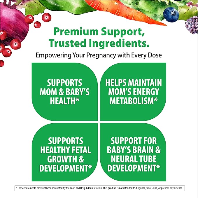 Rainbow Light High-Potency Prenatal One Multivitamin Prenatal Health Multivitamin Supports Mom's Health and Baby's Development With Vitamin C Vegan 120 Count