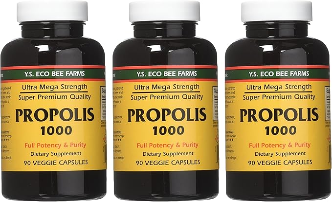 YS Eco Bee Farms Propolis 1000 - 90 Count (Pack of 3)