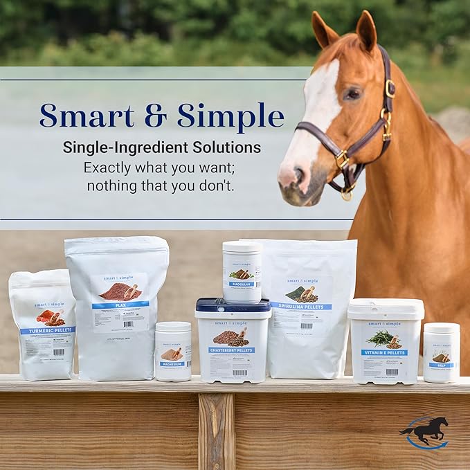 Smart &amp Simple MSM Pellets | Helps Manage Effects of Stress | Horse Supplement Aids in Cellular and Tissue Strengthening | 56 Servings | 2.4 lb Bucket