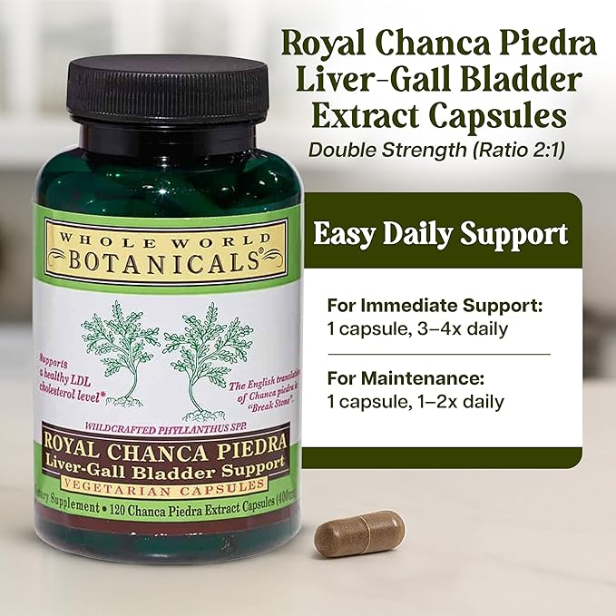 Whole World Botanicals Royal Chanca Piedra – Liver &amp Gallbladder Support – Herbal Supplement – 120 Capsules – Traditional Amazon Herb