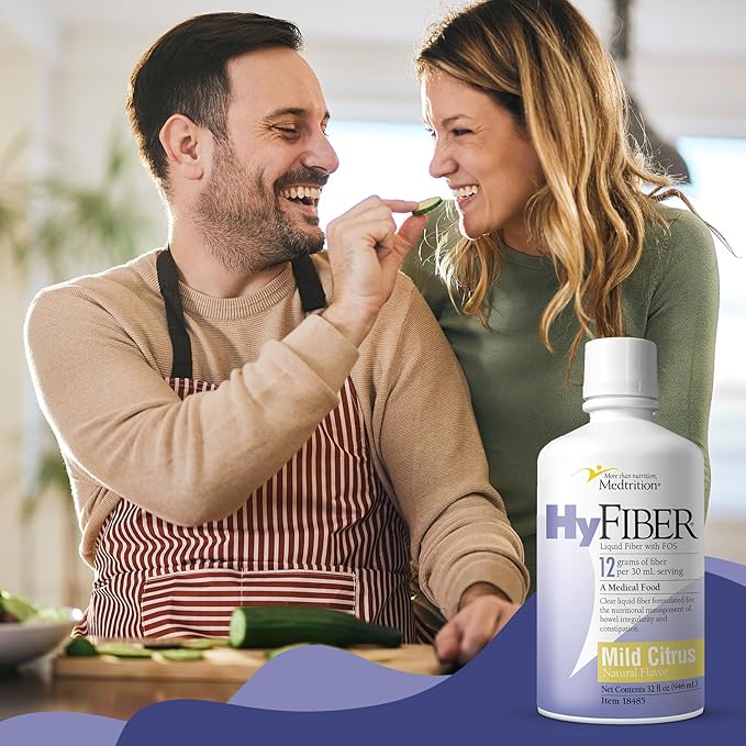 Medtrition HyFiber Daily Liquid Fiber for Regularity and Soft Stools 12 Grams Soluble Fiber 32 fl oz 1 Bottle