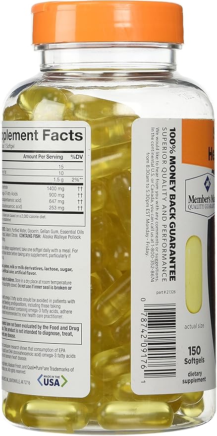 Members Mark Triple Strength Fish Oil 1400mg - 150 Ct