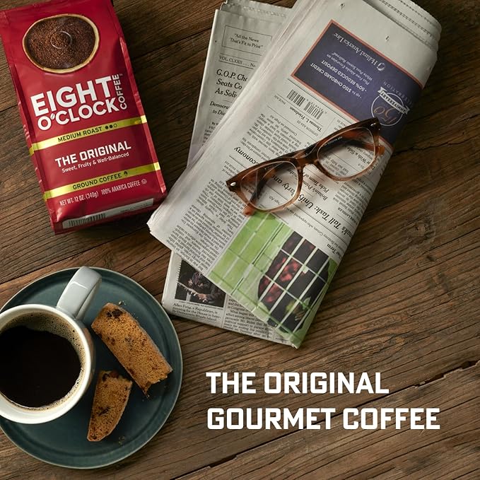 Eight O'Clock Coffee 100% Arabica Colombian Peaks Medium Roast Ground Coffee Kosher Certified 18 Ounce (Pack of 1)