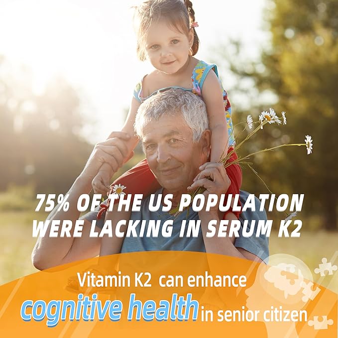 Vitamin K2 MK-7 Gummies 100mcg Extra Strength K2 Vitamin Supplement for Bone &amp He-Art Support Chewable Natural Orange Flavor Non GMO Vegan 120 Gummies