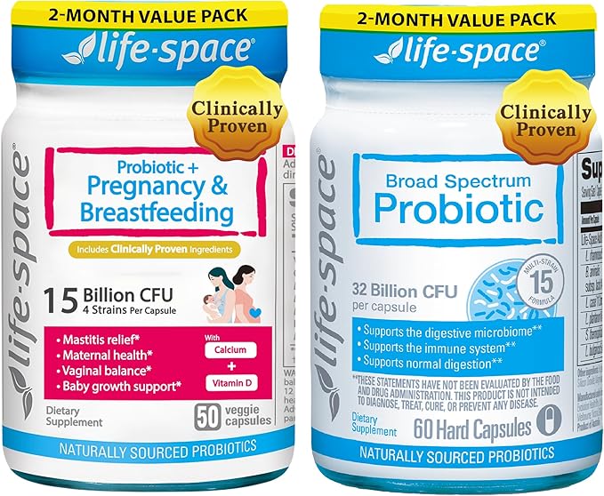 The Motherhood &amp Family Wellness Bundle: Breastfeeding+Premium Broad Spectrum Clinically Proven for Mom's Breast Gut &amp Vaginal Health Baby Growth Broad Spectrum Probiotics for Daily Digest