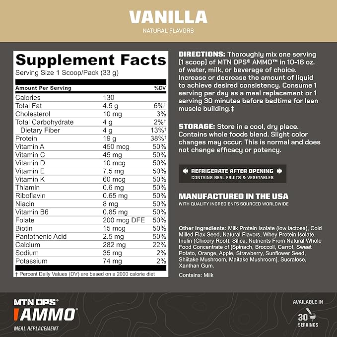 MTN OPS Blaze &amp Ammo Vanilla Bundle – Thermogenic Fat Burner + Lean Muscle Protein Stack