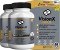 VisionX Maximum Strength Eye Health Supplement 24 Premium Vision Herbal Extracts Vitamins Minerals 60 Capsules 30-Day Supply (2)