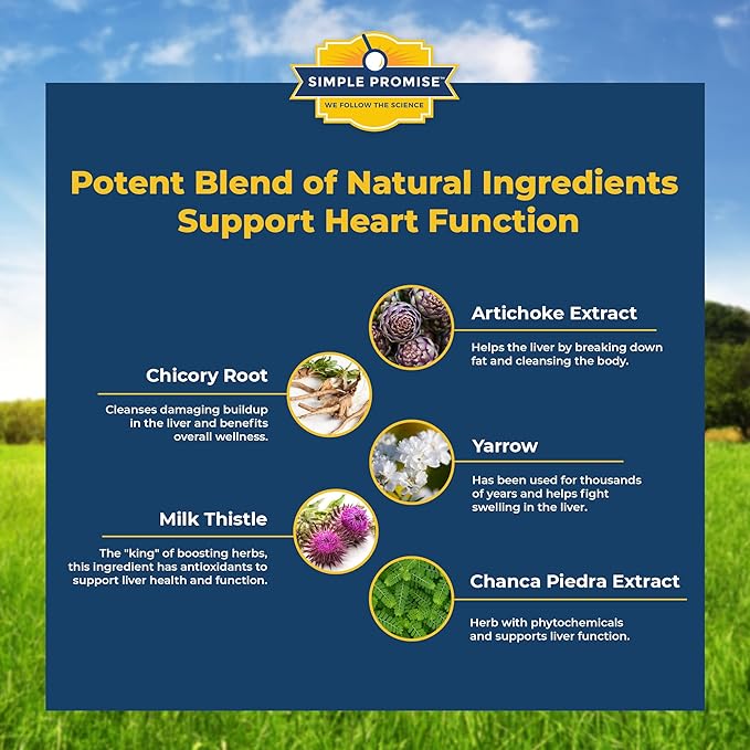 Simple Promise Heart &amp Liver Wellness Bundle – Supports Cardiovascular &amp Metabolic Health – CardioClear7 &amp Levitox for Heart Health Liver Support Circulation &amp Energy – 30 &amp 60 C