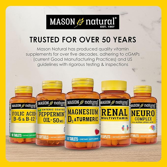 MASON NATURAL Vitamin BComplex 300Day Supply for Normal Nerve Support and Energy Metabolism 100 Softgels (Pack of 3)