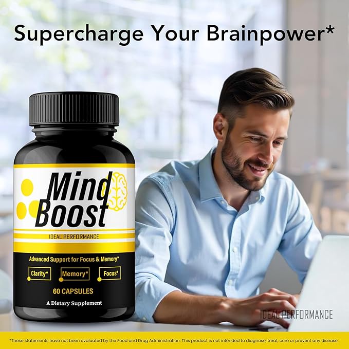 IDEAL PERFORMANCE Mind Boost Capsules MindBoost Pills Reviews (2 Pack)