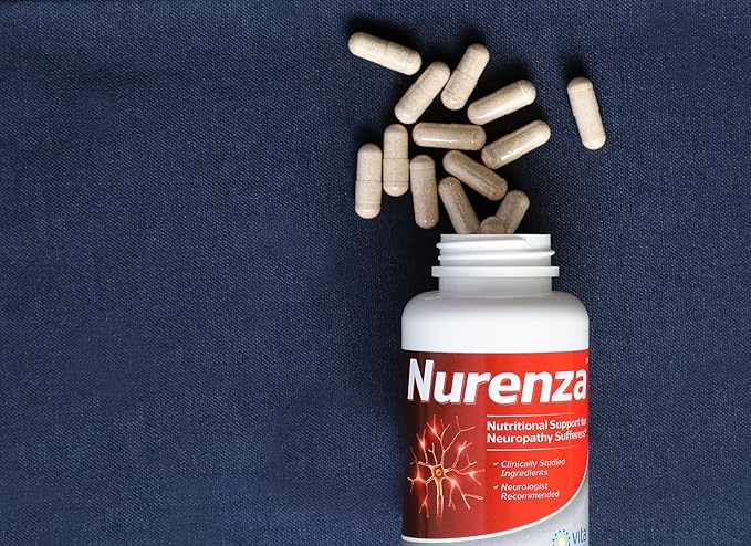 Vita Sciences Nurenza Neuropathy Relief Supplement 40x Strength Natural R-ALA Form for Nerve Health Fast Repair w/Vitamins Antioxidants Revitalizing Feet Hands Legs and Toes. 60 Ct.