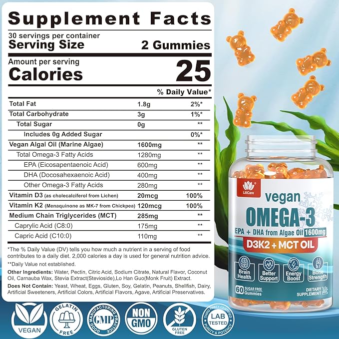 Omega 3 Gummies Potassium Citrate Gummies 3 Pack
