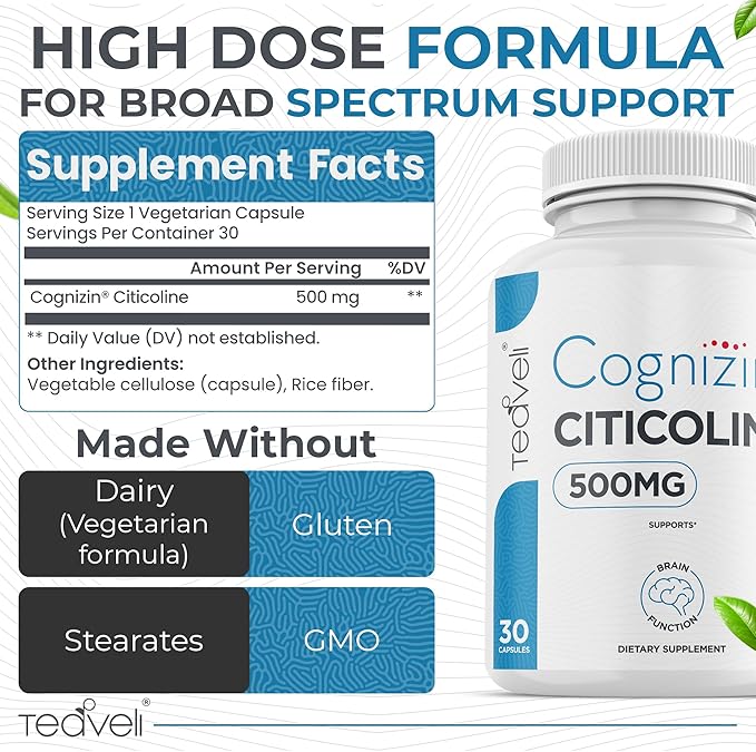 Teaveli Citicoline &amp Blueberry Capsules