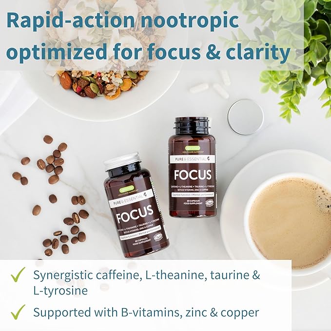 Igennus Pharmepa Restore + Focus Nootropic Attention &amp Focus Bundle 1000mg Pure EPA Fish Oil + 200mg Natural Caffeine Methylated B-Vitamins L-Theanine Taurine &amp L-Tyrosine