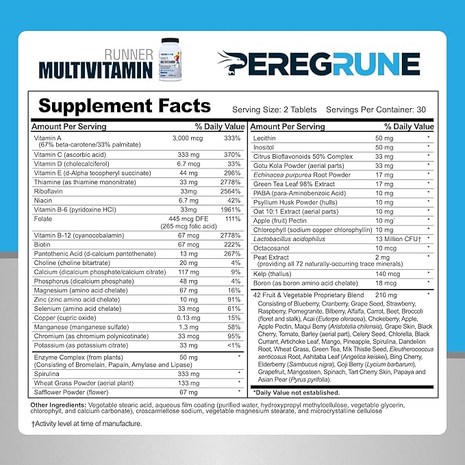 Runner Multivitamin &amp Omega-3 Bundle | Designed for Runners with Antioxidants &amp Complete B-Complex to Support Energy &amp Recovery | Omega-3 to Support Heart &amp Joint Health | Non-GMO