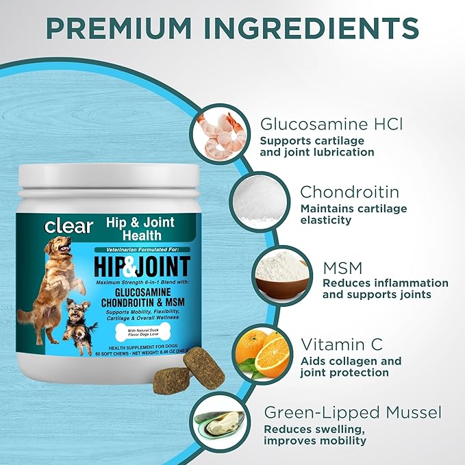 Clear Joint Support &amp Clear Dog Hip &amp Joint Support Value Pack