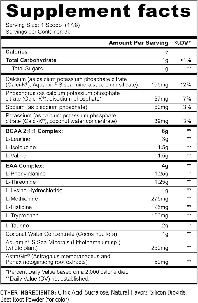 Underground Bio Labs Panda Supps Aminos | BCAA + EAA + Hydration + Eectrolytes for Men and Women with 2G Taurine and 4G EAAs (30 Servings) (Pink Lemonade 3.0)
