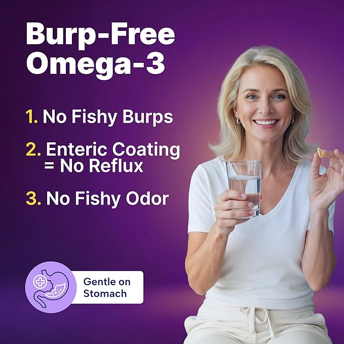 InnovixLabs Triple Strength Omega 3 Supplement Burpless Fish Oil for Women and Men - 900 mg EPA &amp DHA Brain &amp Joint Support Award Winning &amp Third-Party Tested 200 Softgels