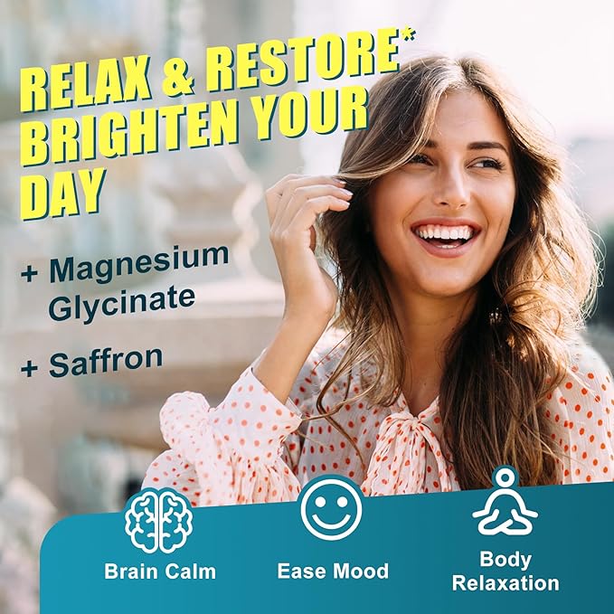Sugar Free Magnesium Glycinate Gummies 400mg with Ashwagandha B1 B3 Rhodiola Rosea &amp Saffron for Support Rest Mood &amp Calm Magnesium Gummies for Adults Chewable Magnesium Supplement Vegan