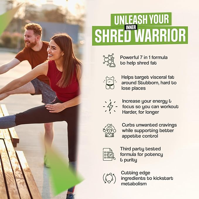 GLP-1 Shred Zone - Weight Loss Pills for Women &amp Men + Appetite Suppressant Support - Supports Healthy Pathways Associated with GLP-1 Activity - Fat Burner Supplement - 60 Capsules