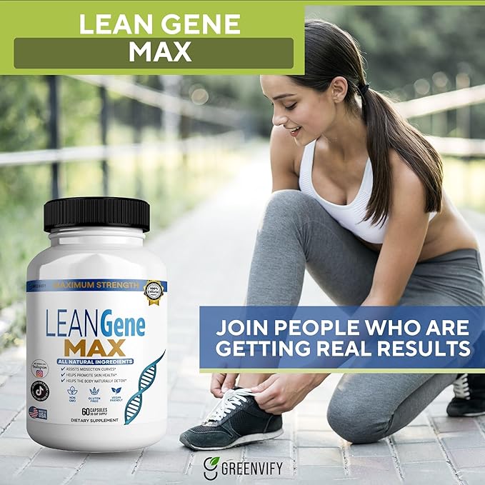 LEANGene MAX Dietary Supplement Maximum Strength All Natural Ingredients 60 Capsules 30-Day Supply (2)