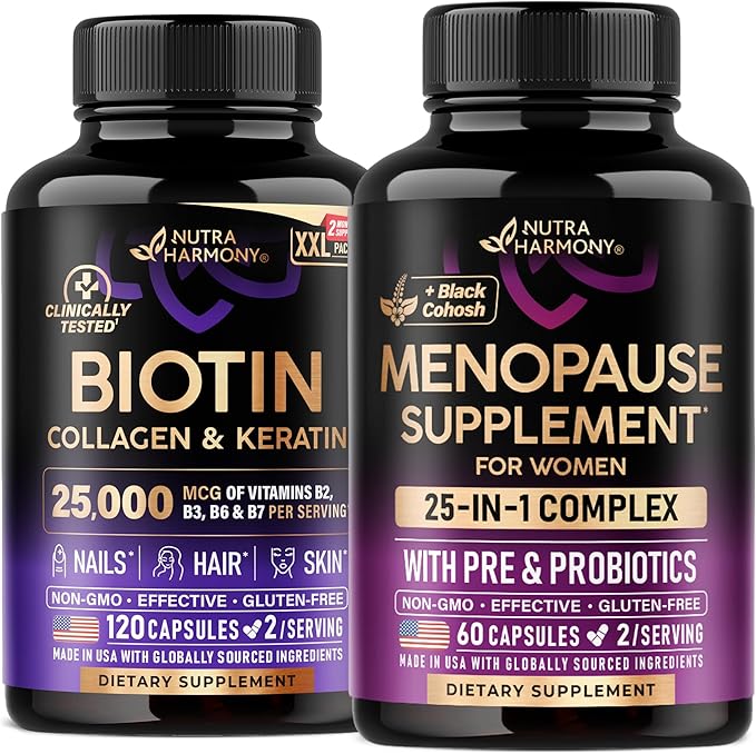 NUTRAHARMONY Biotin Collagen Keratin &amp Menopause Capsules