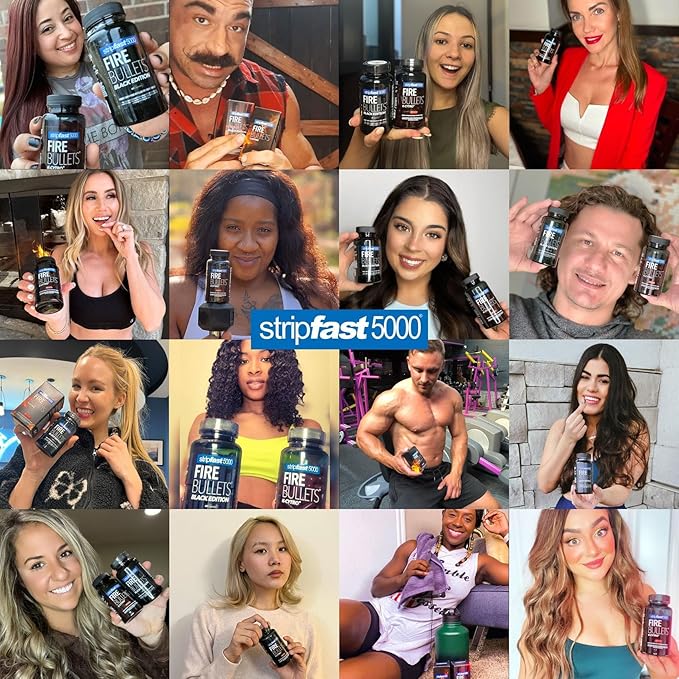 stripfast5000 Weight Management Support + Relaxation Capsules Stimulant-Free for Women &amp Men Night Bullets Blackout