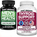 Thyroid Support Supplement 120 Capsules - with - Men's Prostate Health Supplement - 120 Capsules
