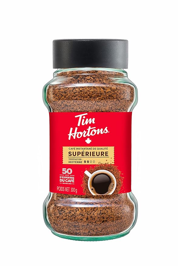 Tim Hortons Medium Roast Instant Coffee 100% Colombian 300g Jar