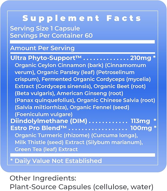 Premier Research Labs Estro Flavone - DIM Supplement DIM Complex DIM for Men &amp Women Diindolylmethane Estrogen Support Hormone Balance Support - 60 Vegetarian Capsules