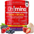 Oh!mino Essential Amino Acids Supplement Berry Blast Stimulant-Free Powder All 9 EAAs BCAAs and The Perfect Amino for Workouts Amino Energy and to Build Muscle and Recover Faster