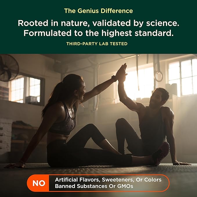 The Genius Brand Genius Hydrate - Electrolyte Supplement for Daily Hydration - Coconut Water - Sugar-Free - 8 Essential Minerals &amp Nutrients - Non-GMO - Blue Raspberry - 50 Servings