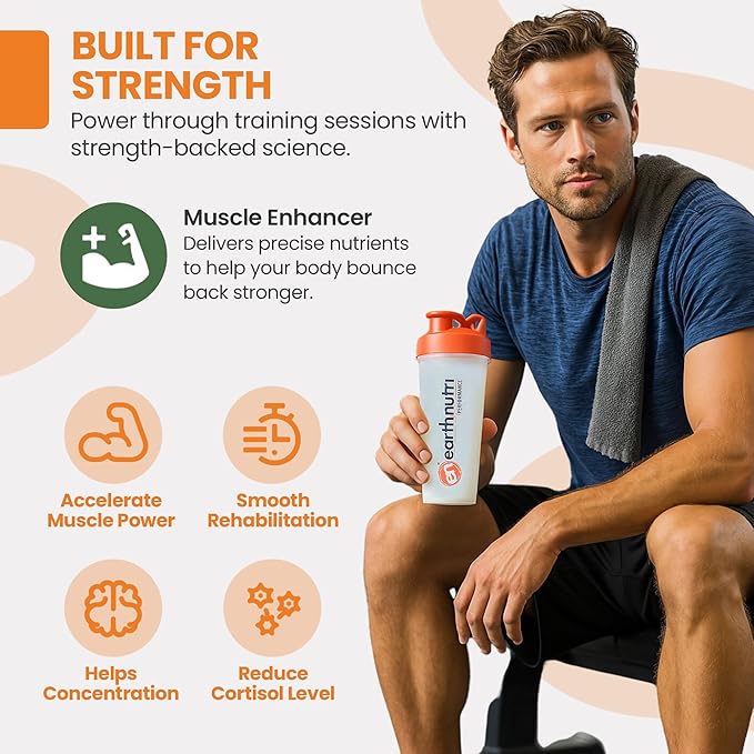 EarthNutri - Phosphatidic Acid Supplement with SerinAid - with Mediator Phosphatidic Acid &amp Phosphatidylserine Supplement - Boosts Strength &amp Recovery - 20 Servings - Non-GMO Gluten-Free - 21