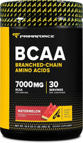 Primaforce BCAA Powder (Watermelon) - 7000MG 2:1:1 BCAAs 30 Servings Post-Workout Recovery Drink with Amino Acids and Real Salt for Men &amp Women