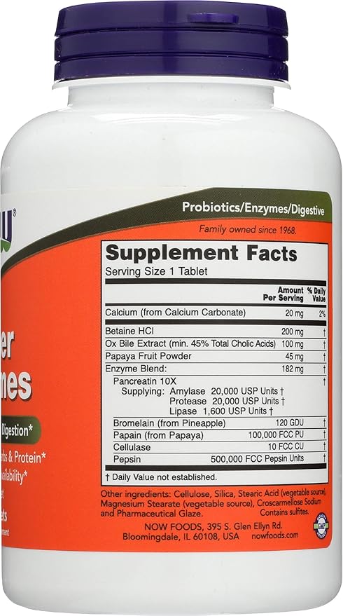 NOW FOODS Super Enzymes Tb 180 CT