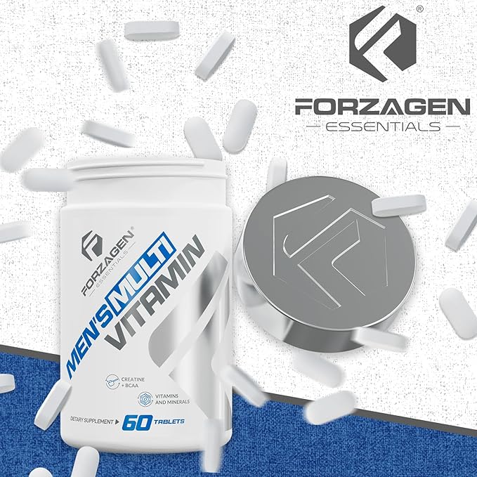 Forzagen Essentials Men's Multivitamin with Creatine and BCAA Complete Vitamin and Mineral Complex 60 Tablets