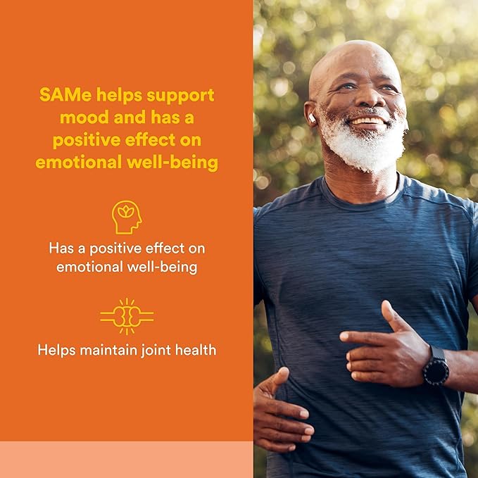 Natural Factors SAMe 200 mg Helps Elevate Mood and Improve Joint Health 60 tablets (60 servings)
