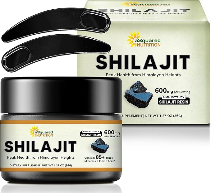 Pure Himalayan Shilajit Resin for Men &amp Women - 600mg - Natural Extract Supplement with 85+ Trace Minerals &amp Fulvic Acid - Alternative to Capsules Gummies Tablets &amp Drops