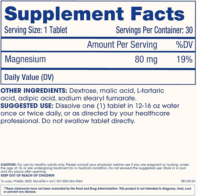 ProHealth Molecular Hydrogen Longevity Water Tablets | Clinically Studied | Third-Party Tested | 80 mg 30 Tablets