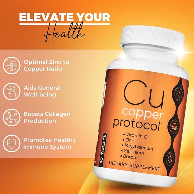 Copper Supplements for Women and Men (90 Capsules) Boosts Energy Nourishes Body Anti-Aging Formula Includes Vitamin C Zinc &amp Selenium Non-GMO Made in USA - GMP Certified