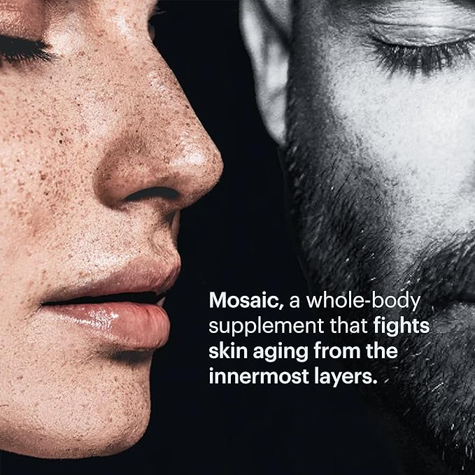 ELYSIUM Mosaic - Hyaluronic Acid Supplement - Clinically Proven - Fights Fine Lines &amp Skin Aging - Collagen Supplement - 30-Day Supply (Vegan Softgels)