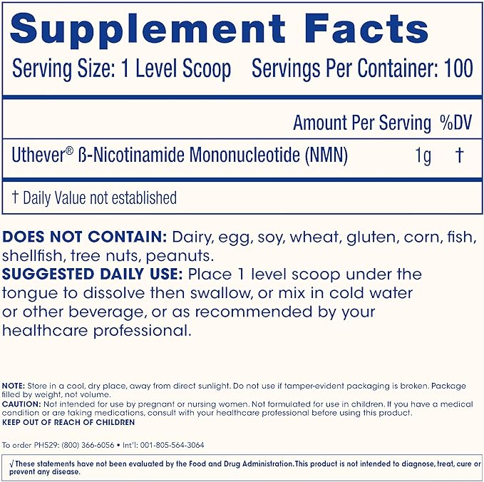 ProHealth NMN Pro Powder (100 Grams) Clinically Studied Uthever® NMN. NAD+ Precursor for Cellular Energy Mitochondrial Support &amp Healthy Aging. USA Manufactured Triple Lab-Tested